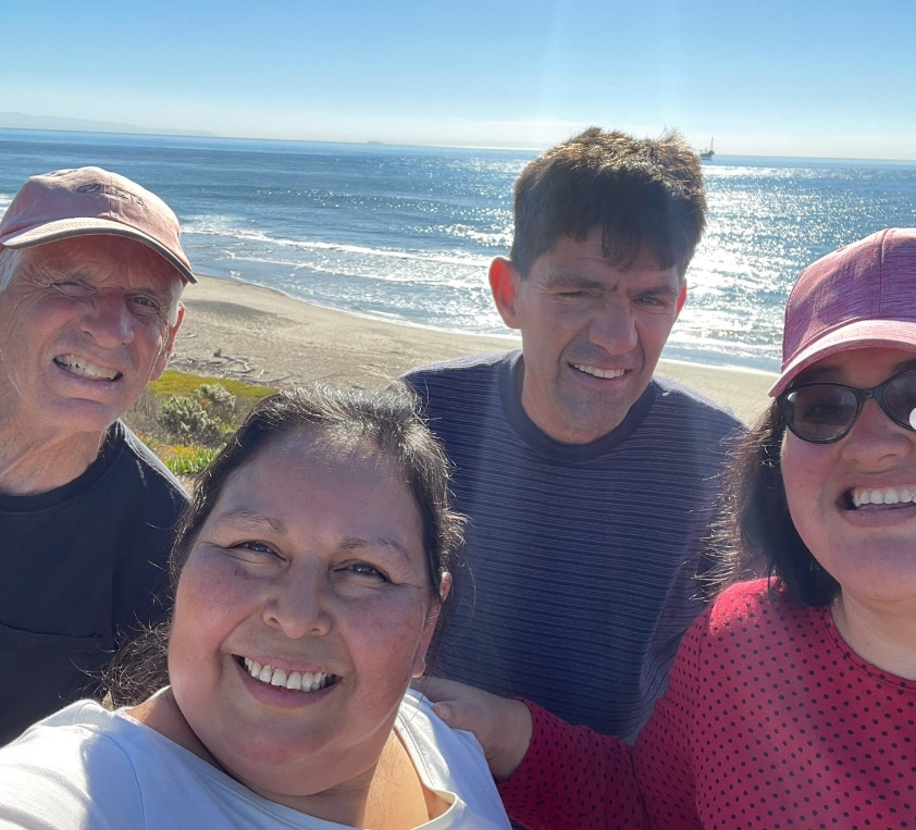 Outside enjoying the beautiful sunny weather