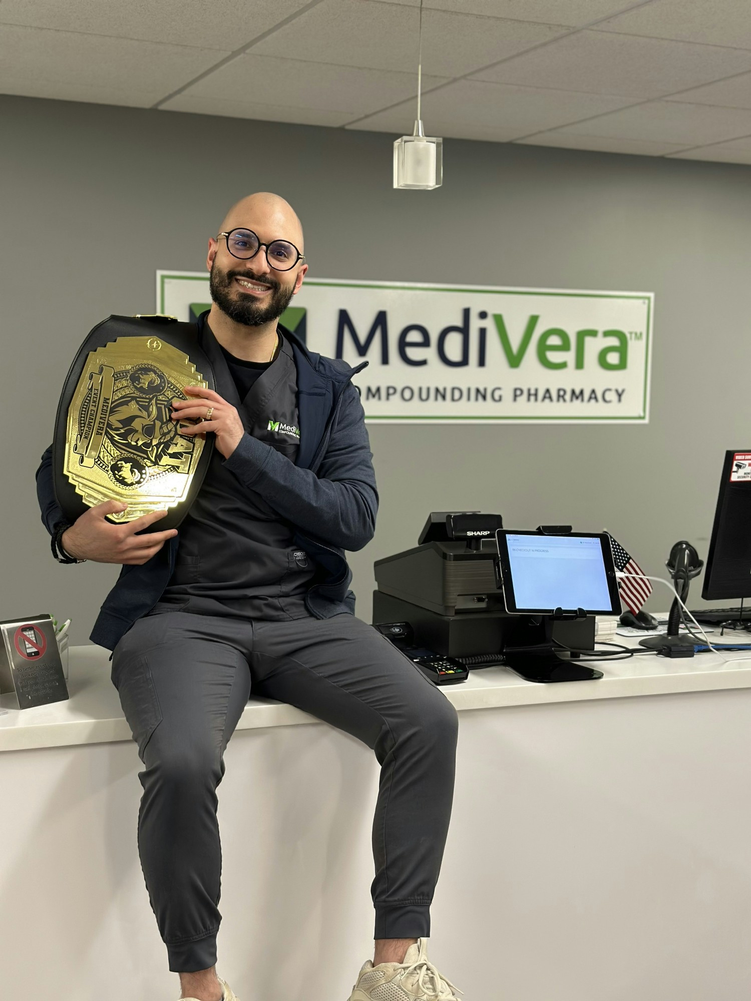 Employees participate in monthly challenges to win the coveted GOAT belt. Our team really is the greatest of all time!