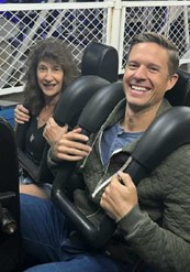 Our CEO is always celebrates with us. He even shared a roller-coaster ride with our most tenured team member (35 years!)