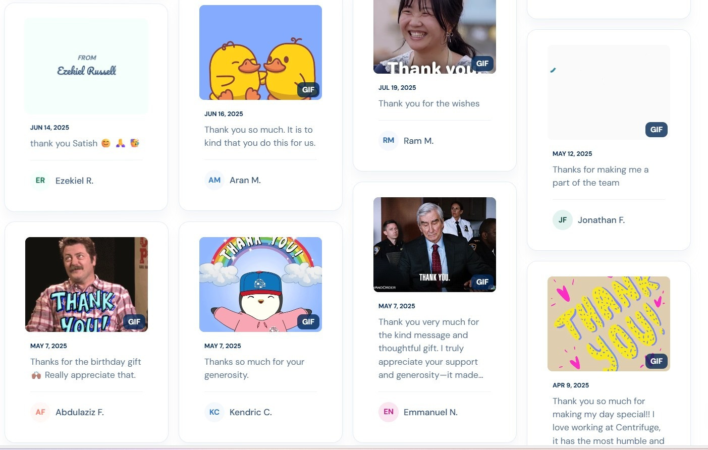 Employee Gratitude Wall