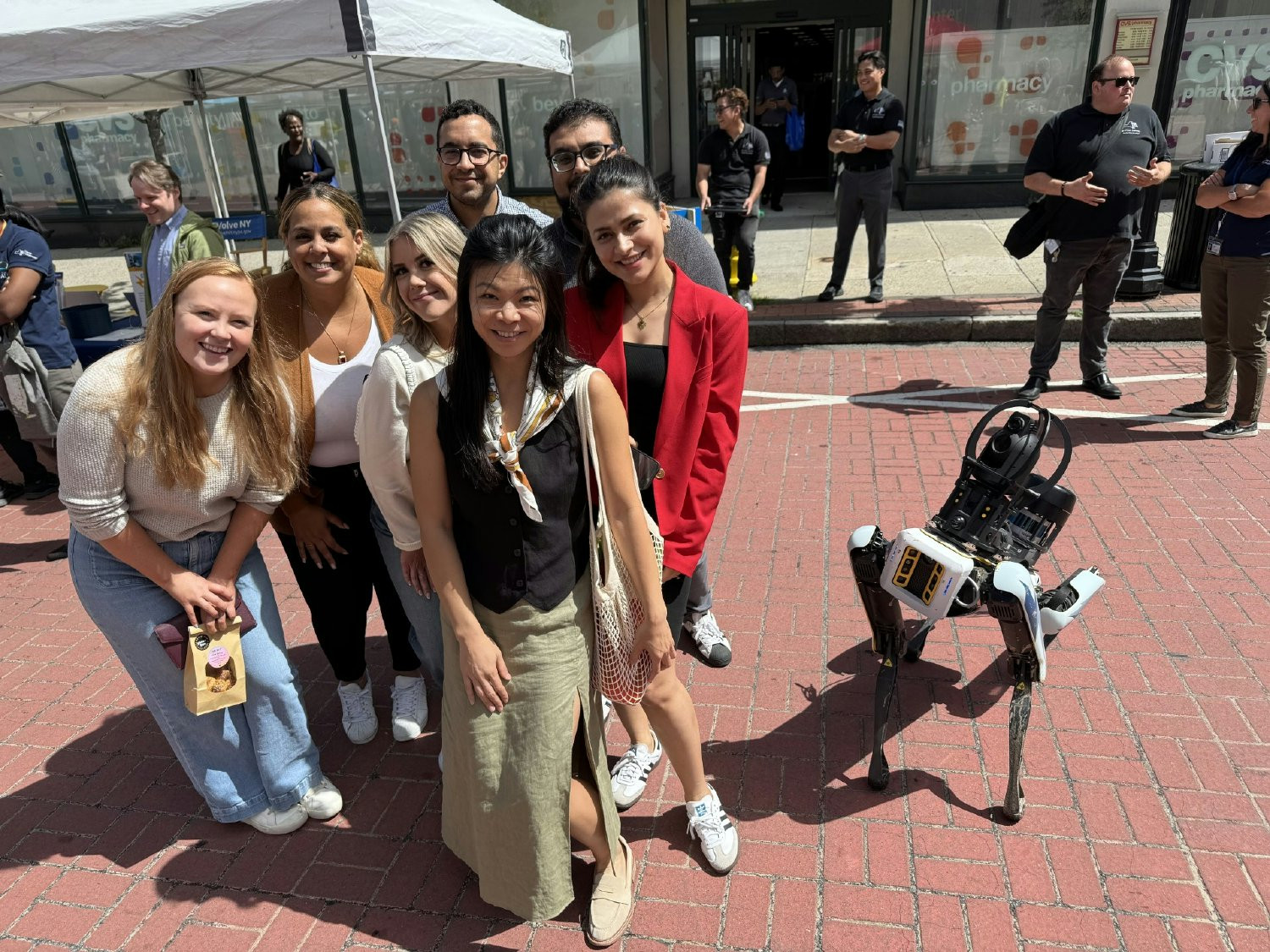 Our team members exploring the beautiful White Plains farmers' market together.