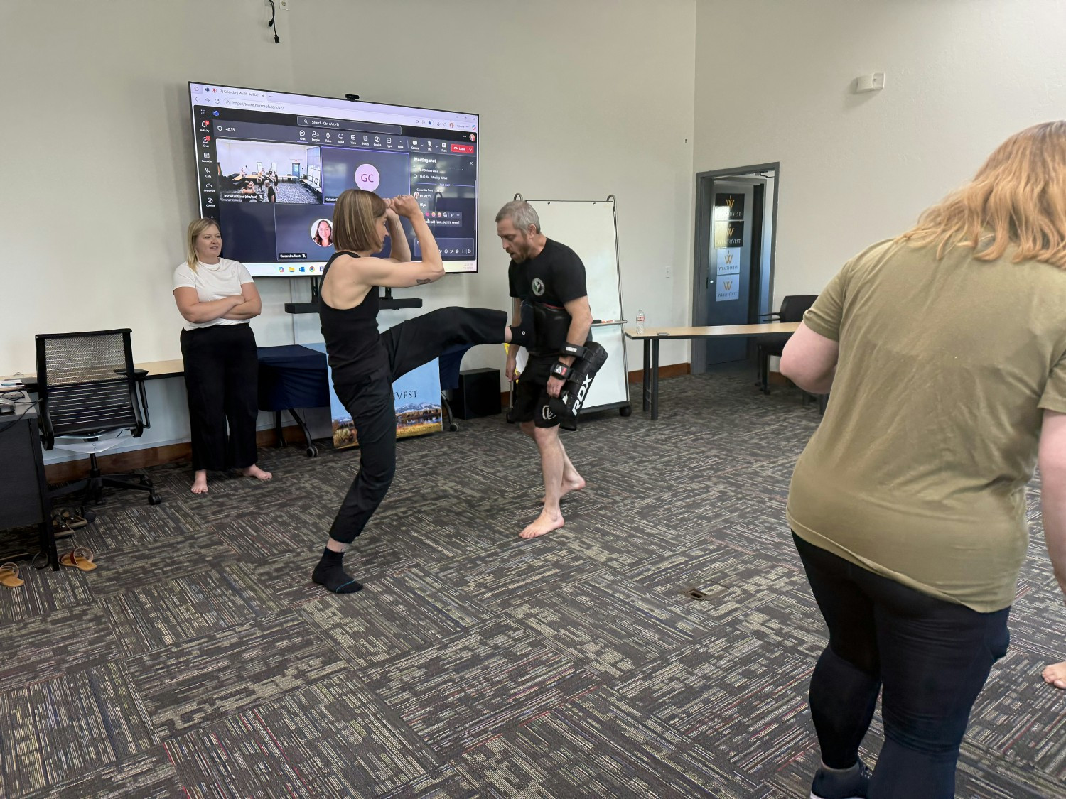 The women of WealthVest take on a self defense class!