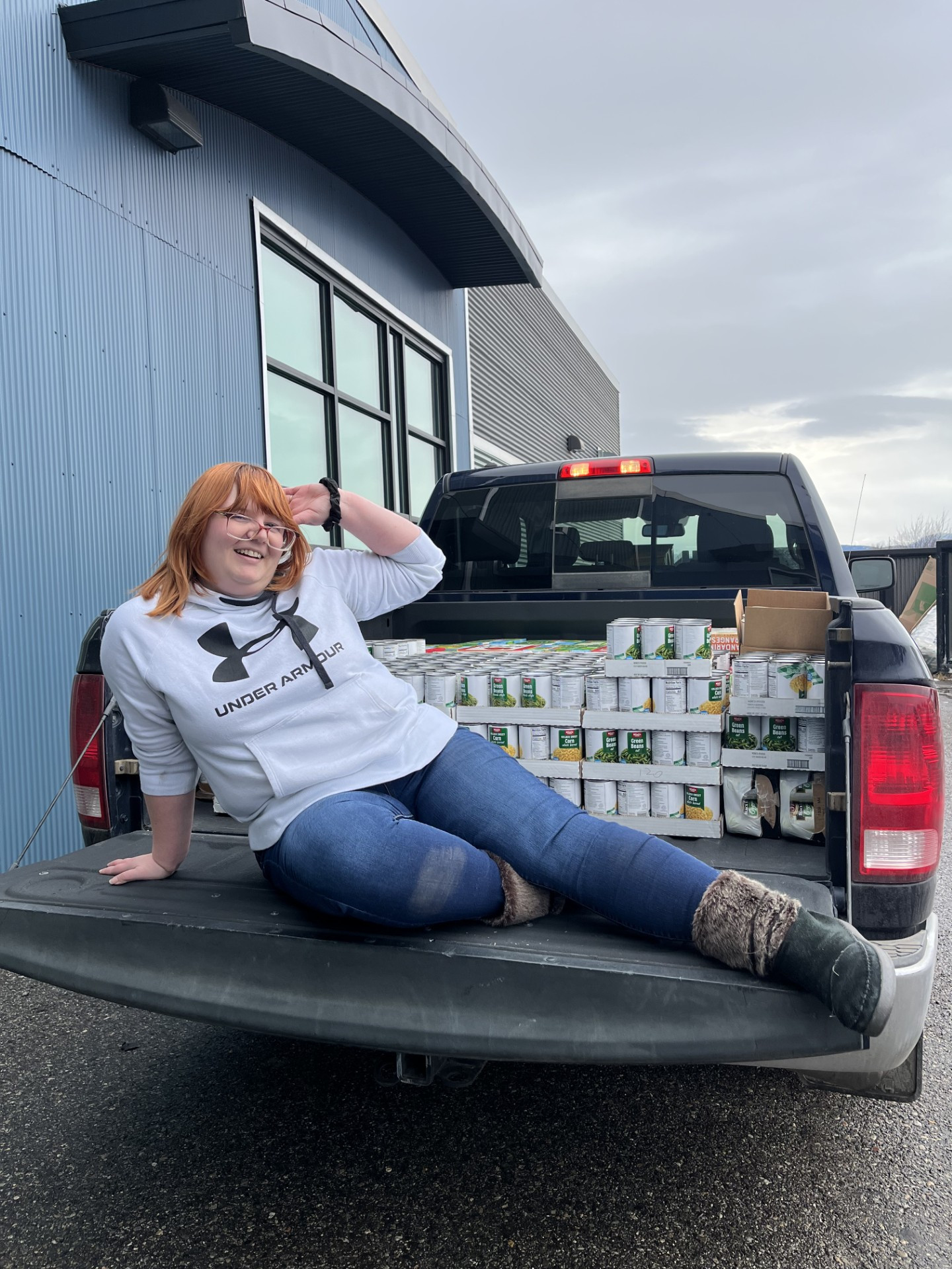 Each fall we compete in teams to raise as much food as we can for our local food banks. Last year we raised of 4000lbs.