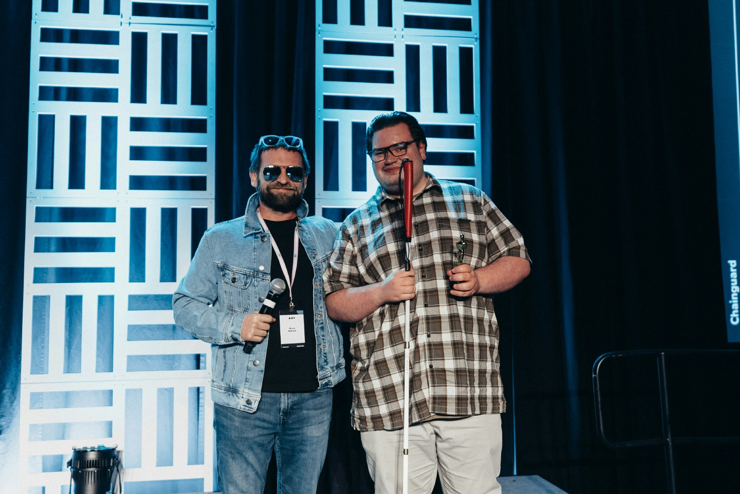 Our Linky awards in Nashville. This is the winner of our customer obsessed award, RJ, with co-founder and CTO, Matt.  