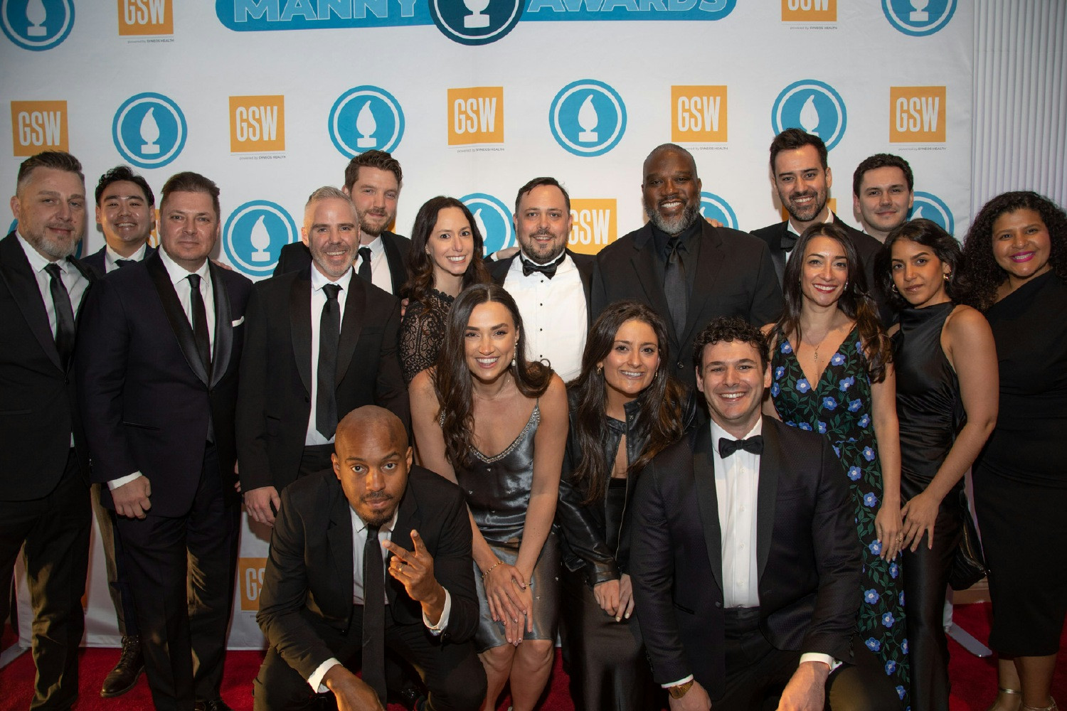 Some of the Moon Rabbit team enjoying the recognition of agency and creative awards at an awards show in New York.
