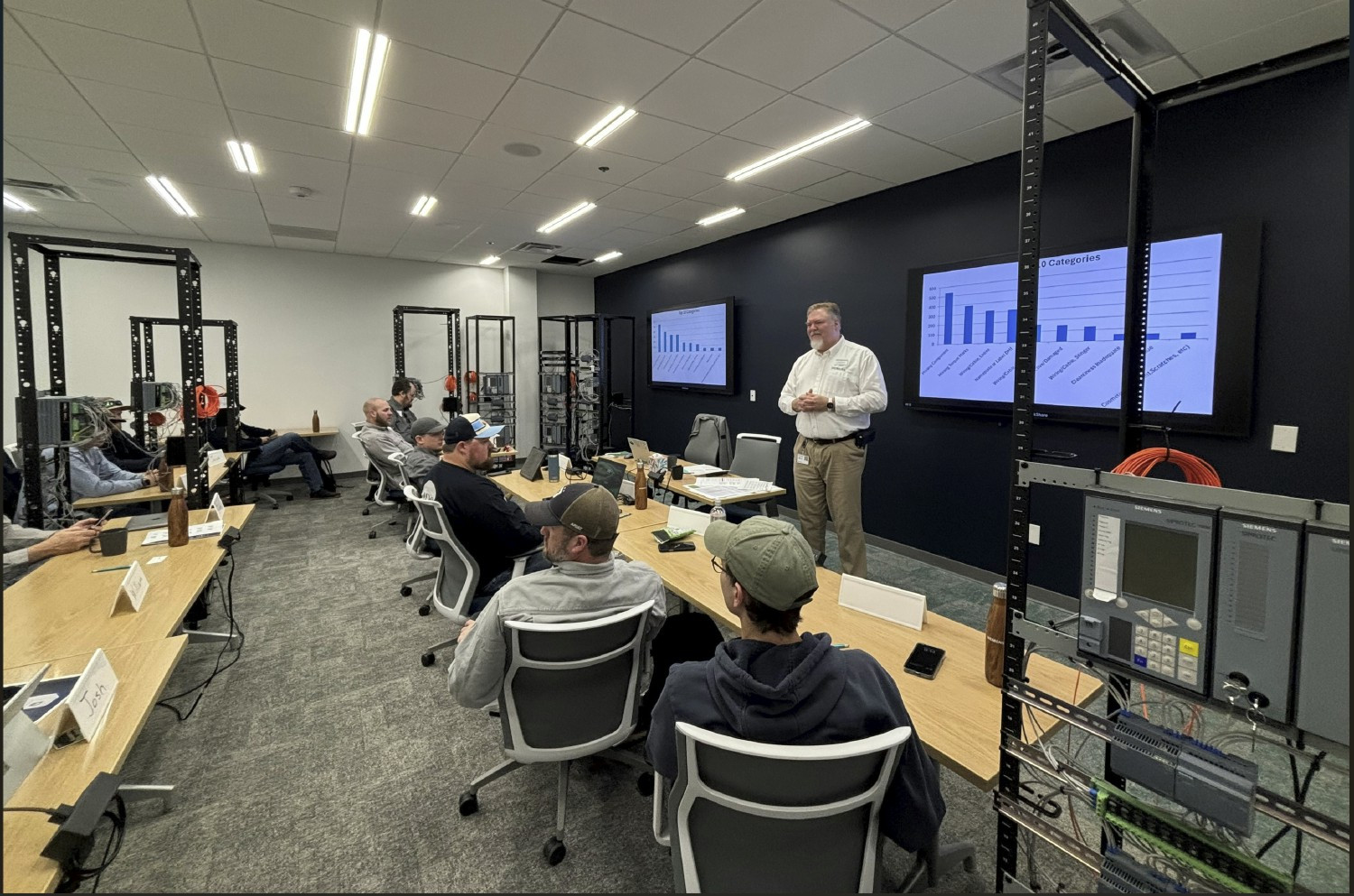 The Safety of our employees always comes first.  On-site Safety Training underway.