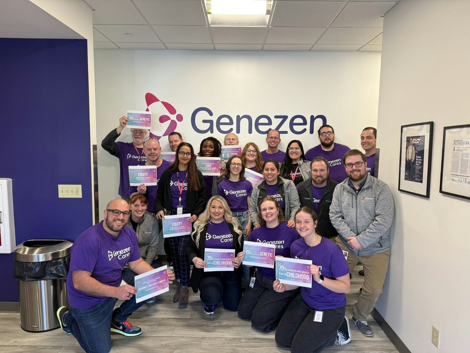 Our Indy team showing support for Rare Disease Day. 
