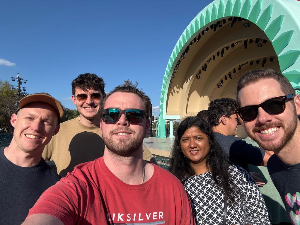 We love a scavenger hunt! Team members having fun in the sun at one of our off-site meetings. 