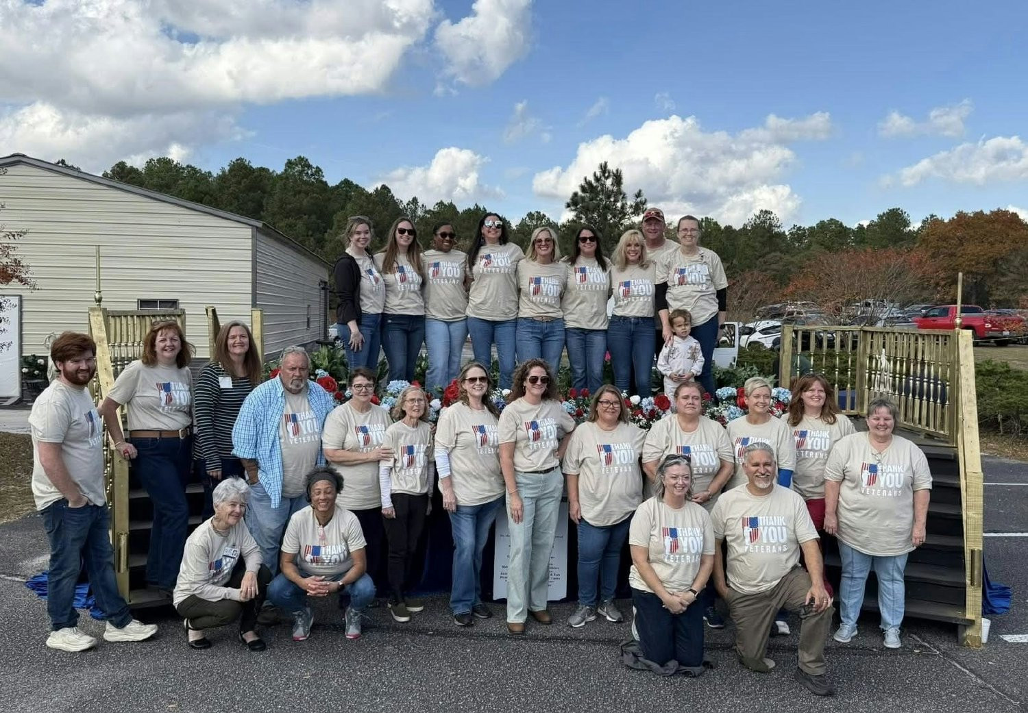 Our Salute to Veterans Event staff photo. This event allows us to celebrate the veterans in our community every year. 