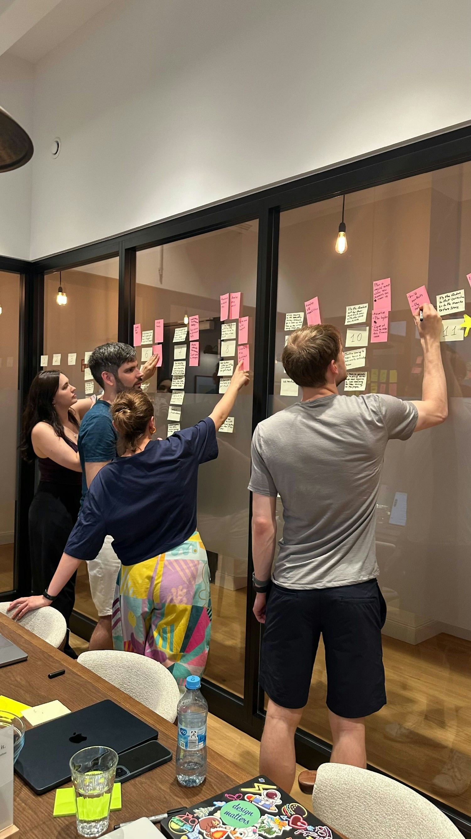 Members of Miaplaza's product team collaborate at a recent boot camp in Berlin, Germany.