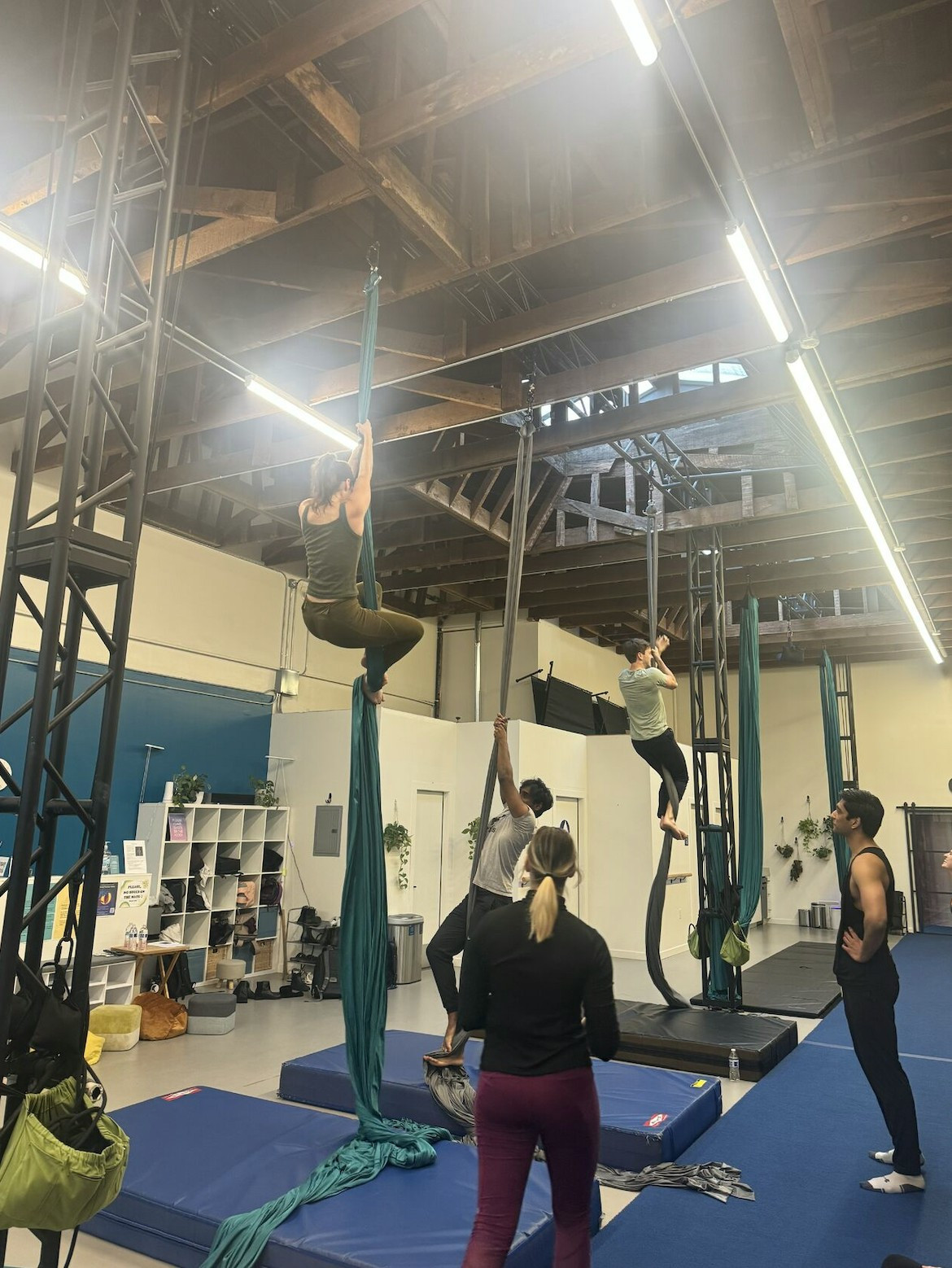 Our team took to the air (literally!) as we bonded over an aerial skills class! 