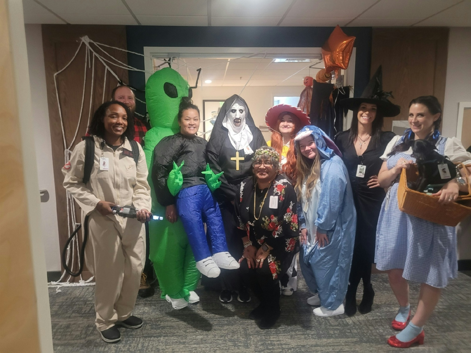 Dressing up for Halloween to entertain our Residents