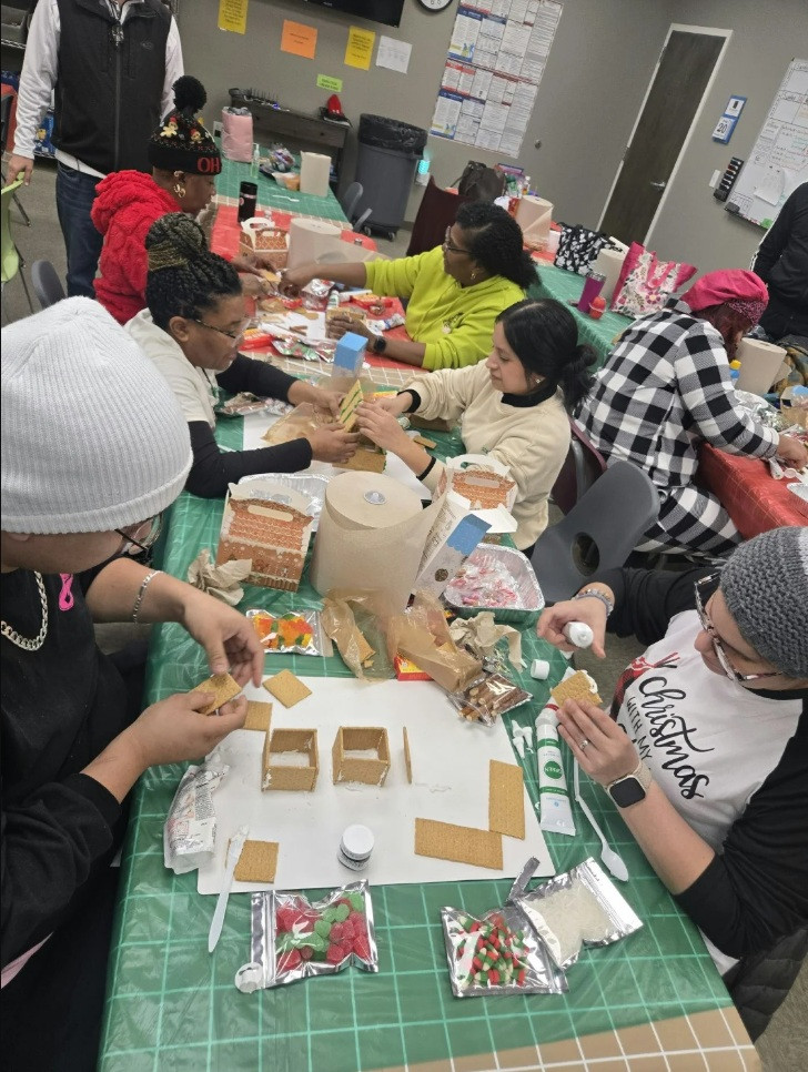 Gingerbread house contest. We had a tough time picking the winners.