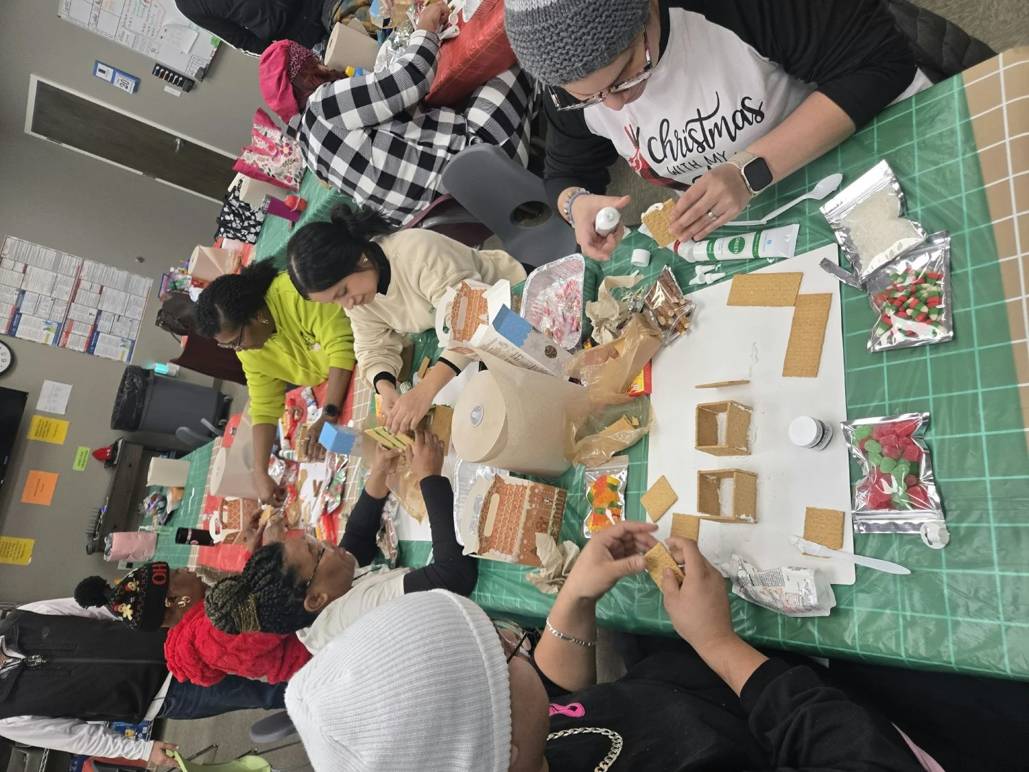 Gingerbread house contest. We had a tough time picking the winners.