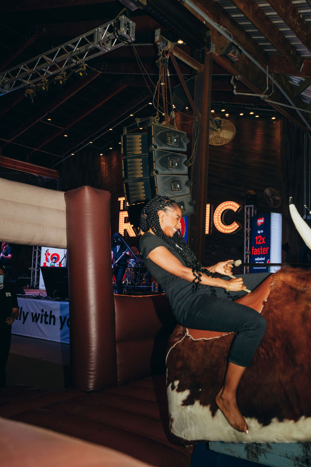 Work hard, ride harder! 🤠 Serena taking our 'work hard, play hard' culture for a spin at our Texas client event!