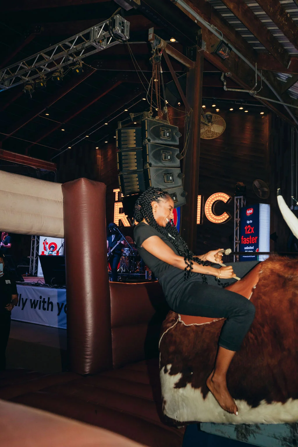 Work hard, ride harder! 🤠 Serena taking our 'work hard, play hard' culture for a spin at our Texas client event!
