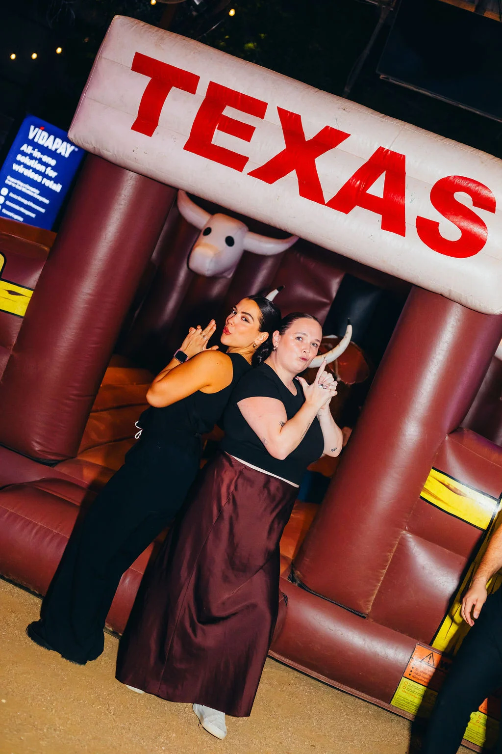 Two of our Reva all-stars bringing the fun to the Wild West! Showing up in style and making every client event a success