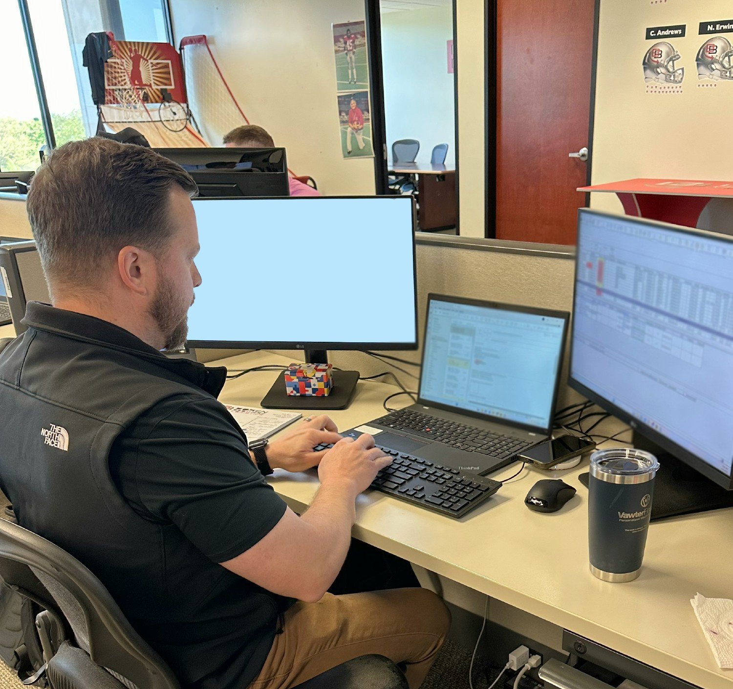 Rusty Sidle, VP of Sales, working alongside his crew.