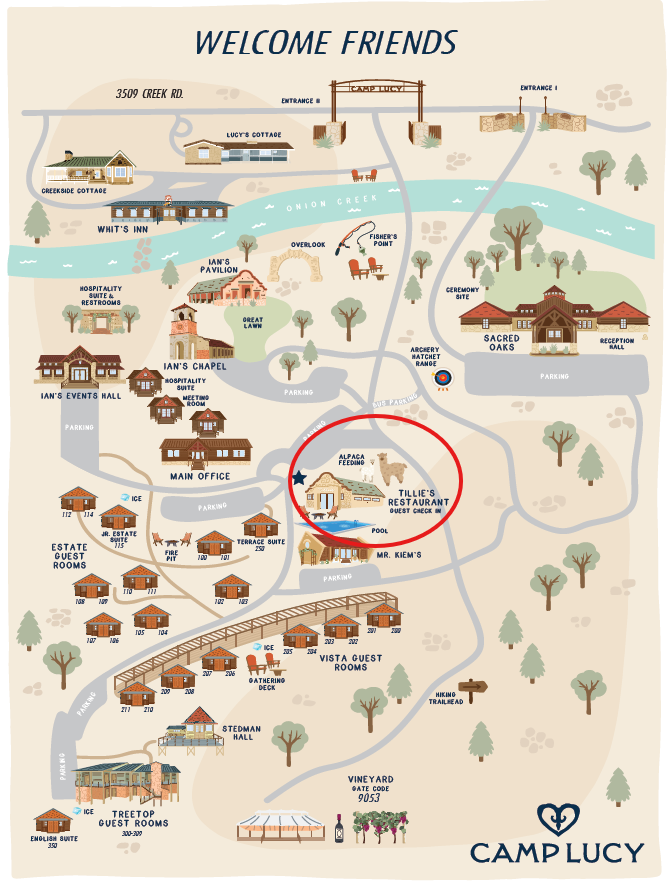 Camp Lucy Map