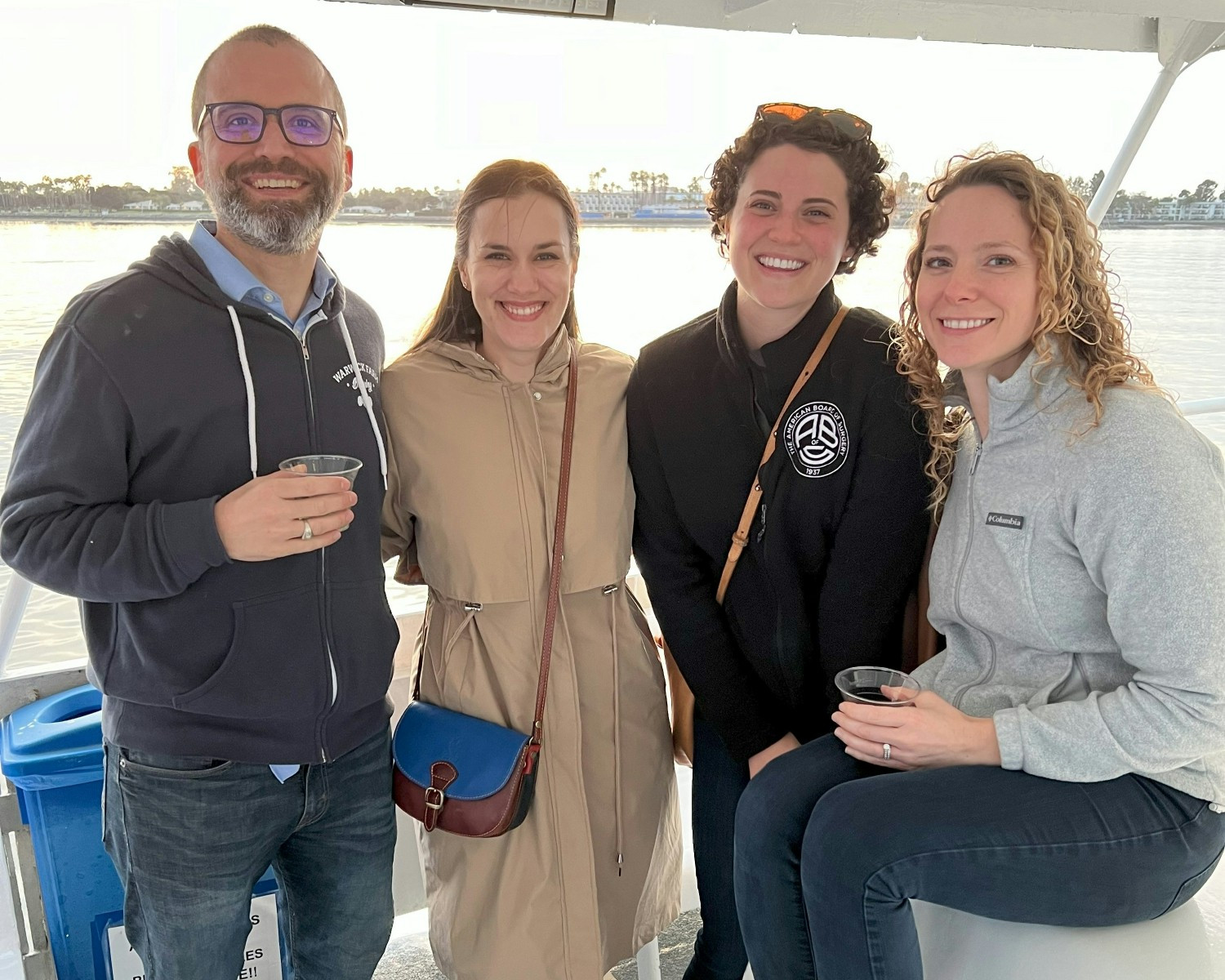 ABS staff enjoying a sunset cruise together after a day of board meetings.