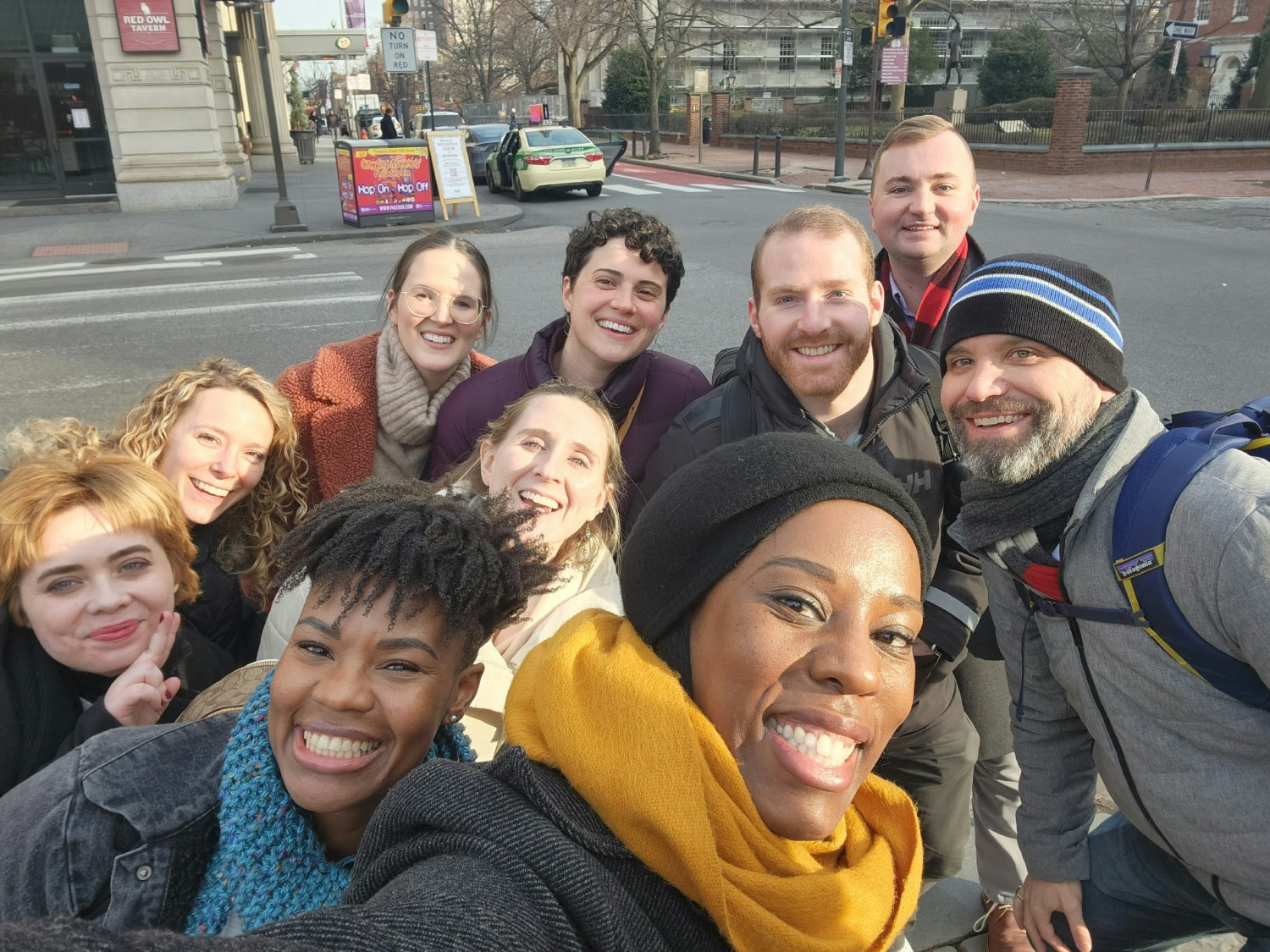 Philadelphia based staff were proud to show off their city to visiting colleagues from across the country .