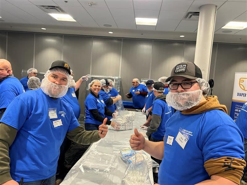 Century teammates come together to support the community, including this United Way Service Event in 2025.