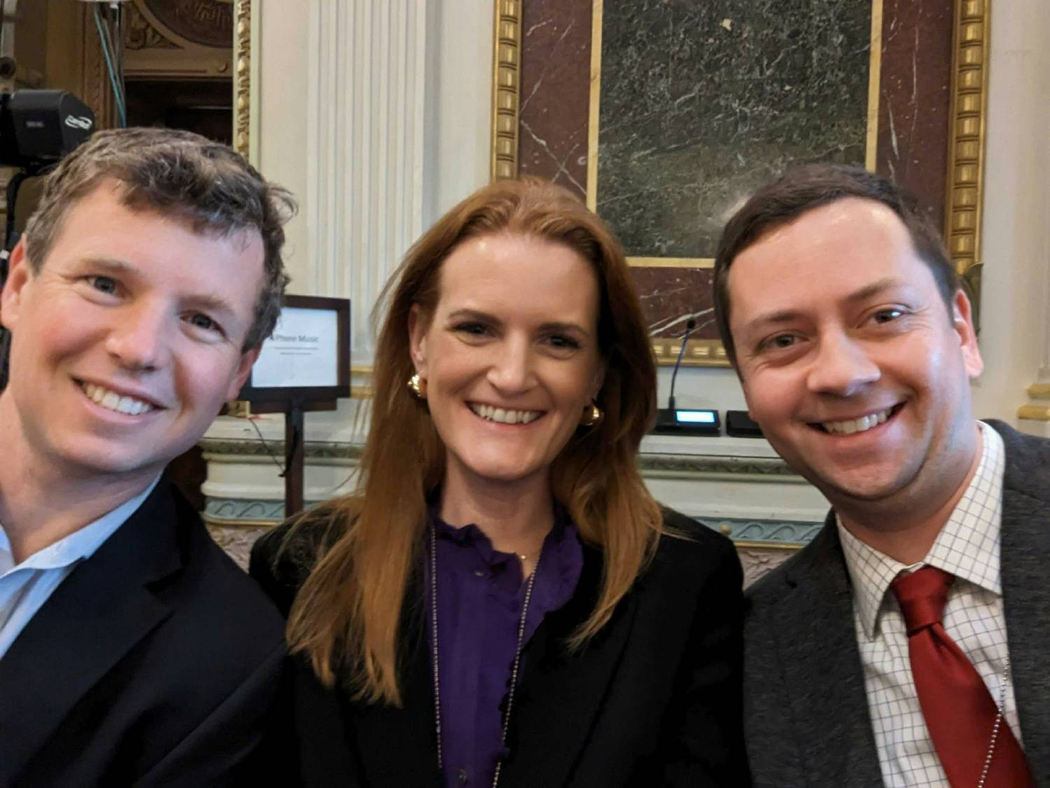 Savi co-founder, Aaron Smith, Lindsay Clark, Chief Borrower Advocate, and Savi co-founder, Tobin Van Ostern.  