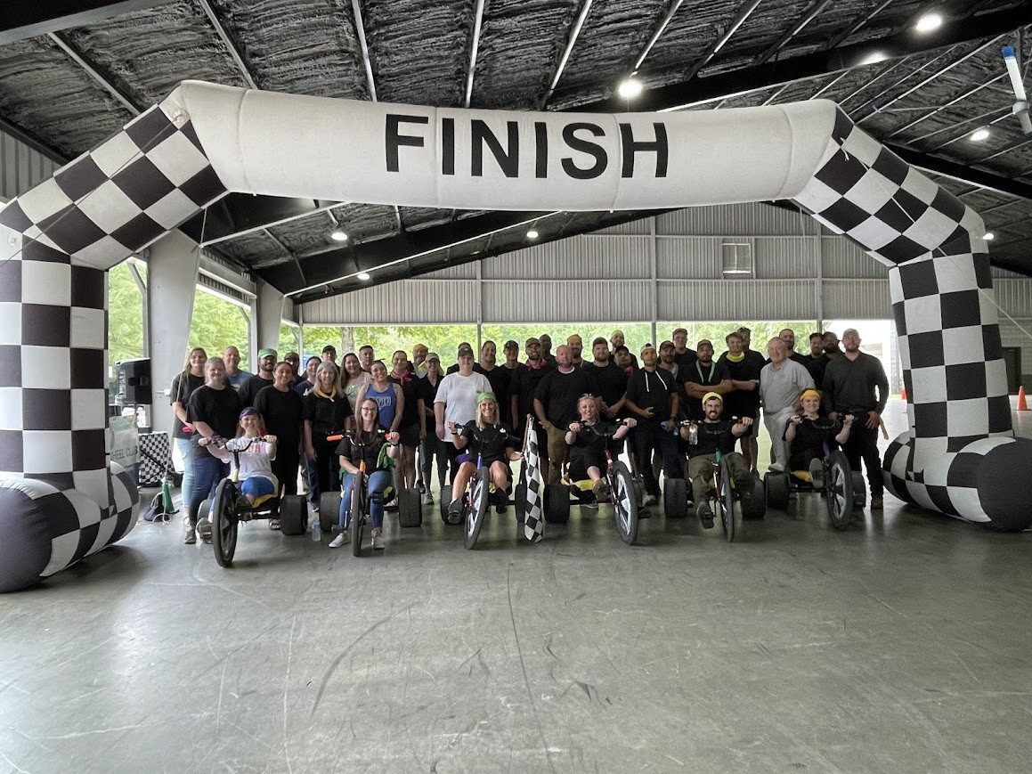 Race day fun! SDCo team members engage in some friendly competition.