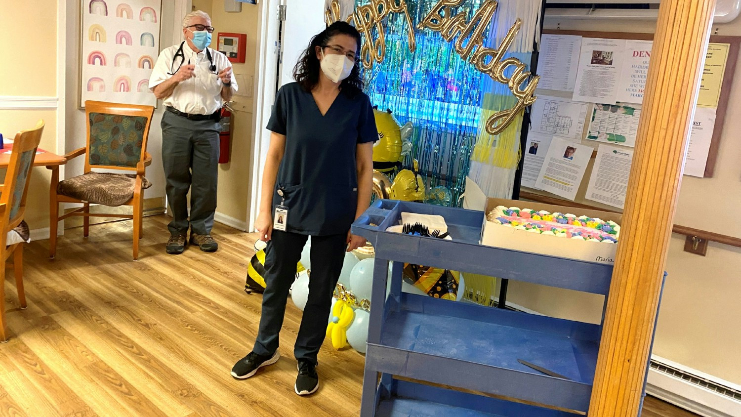 5. Registered Nurse Enjoying Her Birthday And Honored by Our Visiting Doctor