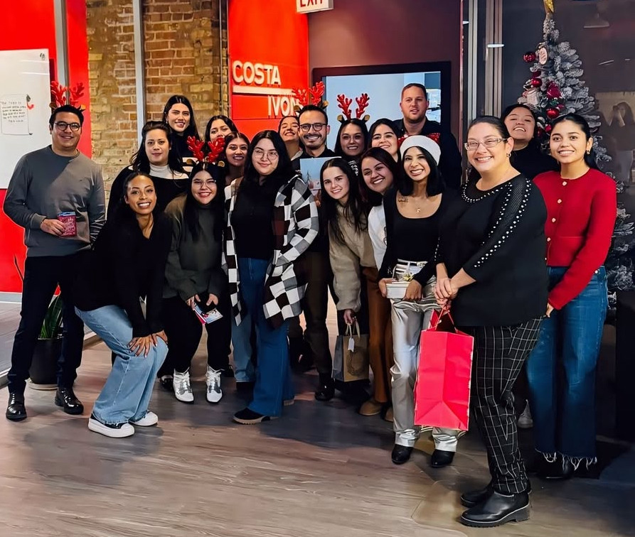 Team Costa Ivone celebrating Christmas at the office