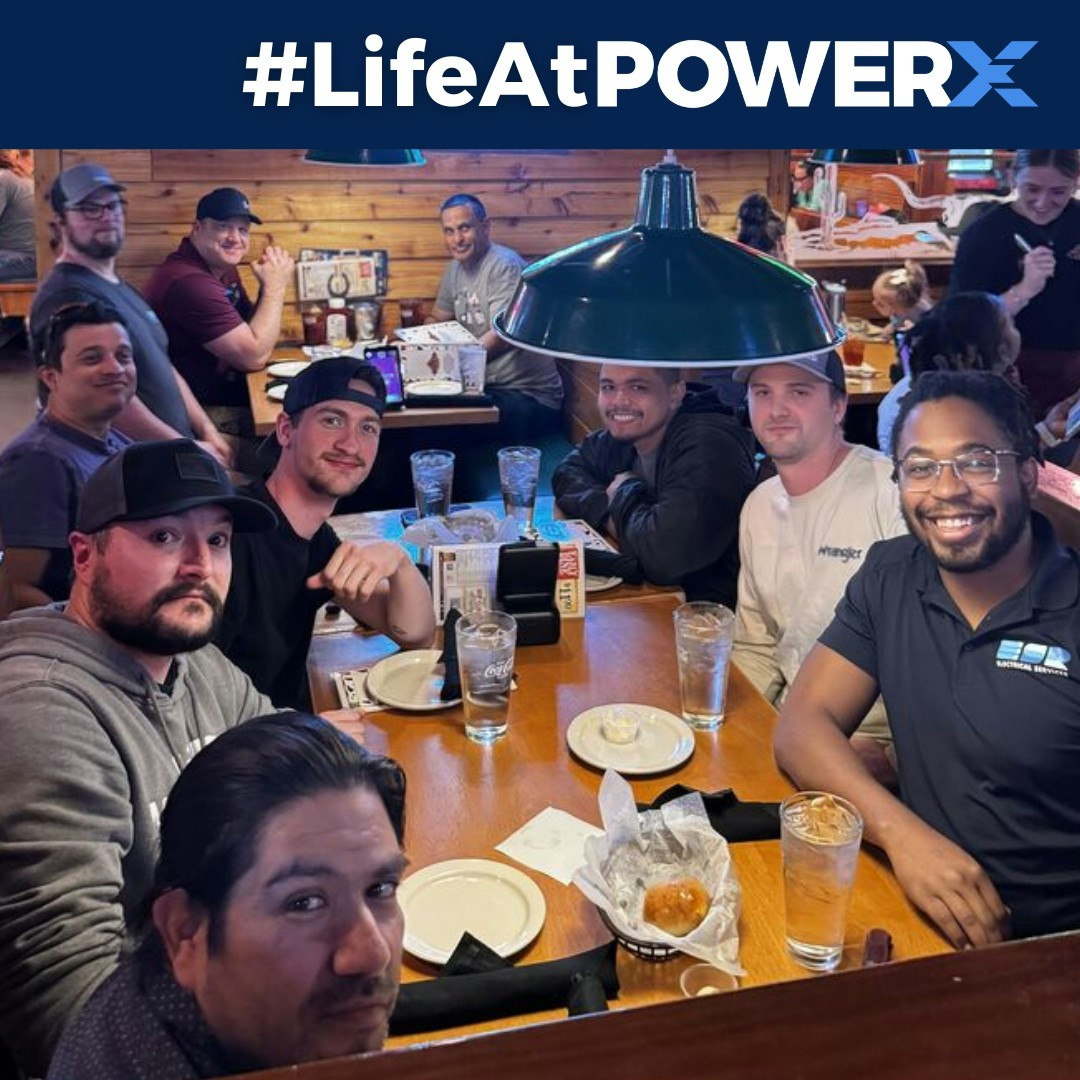 Our Texas team leader treating the team to dinner after completing an important project on the field.