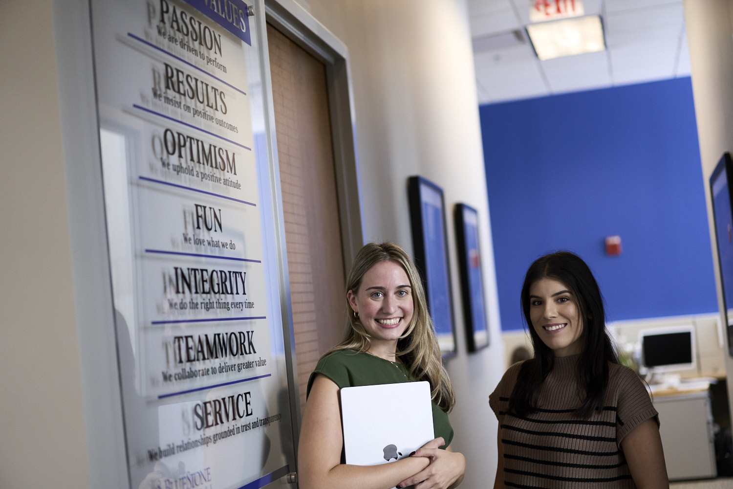 Our Core Values hang front and center in our space. It's a constant reminder of why we are here. 