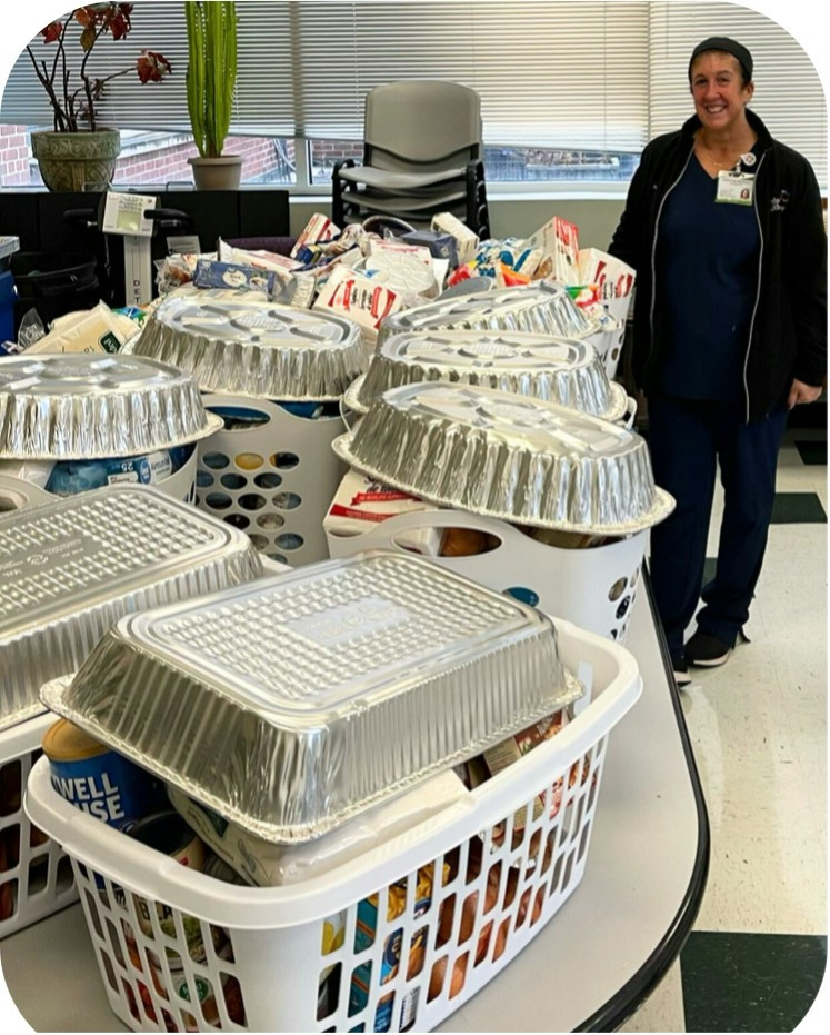 Thanksgiving 2024: 
-Brought 40 family dinner setups to a local shelter for people who could not afford it.
