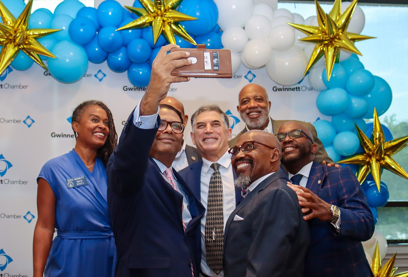 Gwinnett's elected leaders from across party lines join staff & unite to honor Chamber of the Year — advocacy in action.