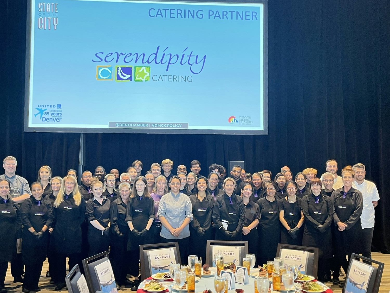 The Denver Metro Chamber of Commerce State of the City event on-site team.