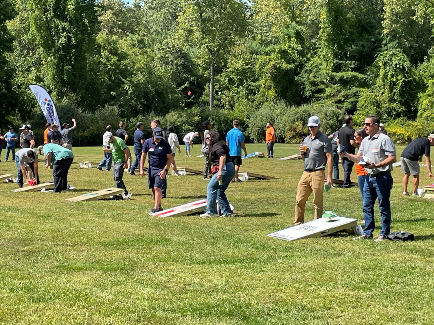 NEFCO associates participated in a cornhole event benefitting Connecticut Children's Medical Center.