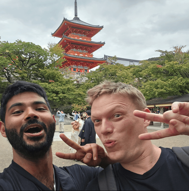 Co-Founder, Pujun Bhatnagar, and our IT Manager, Josh Hill, on one of our company trips to Japan