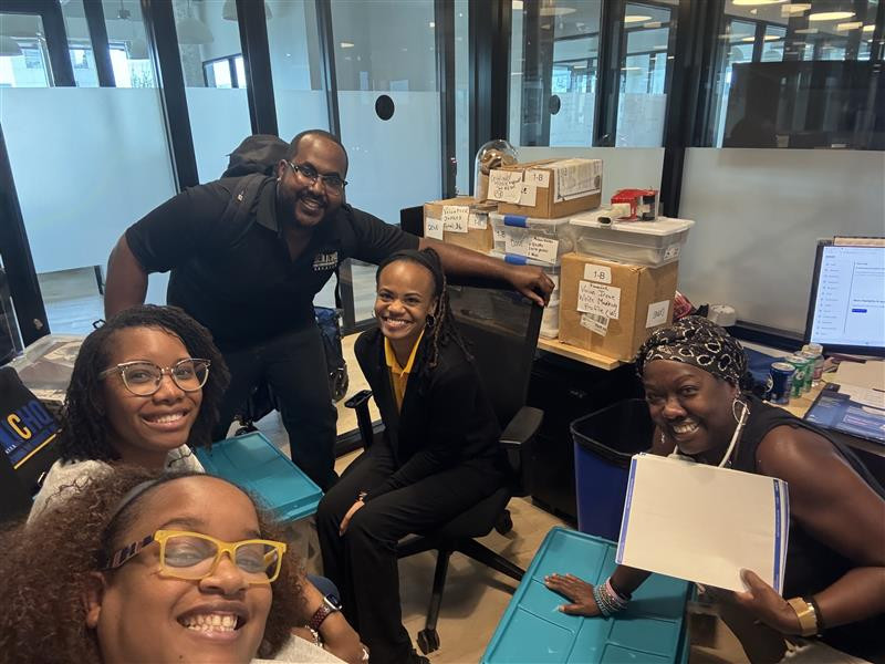 Our NC staff working hard to complete a project at our office in Raleigh, NC.