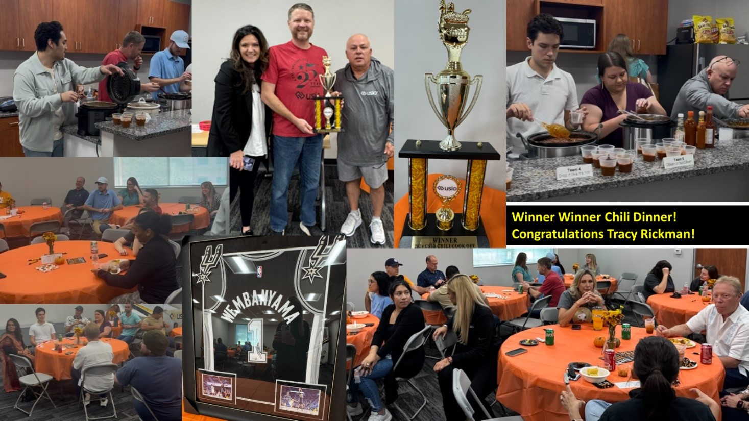 Employees compete in a Chili Cookoff supporting Operation Homefront, nonprofit organization that helps military families