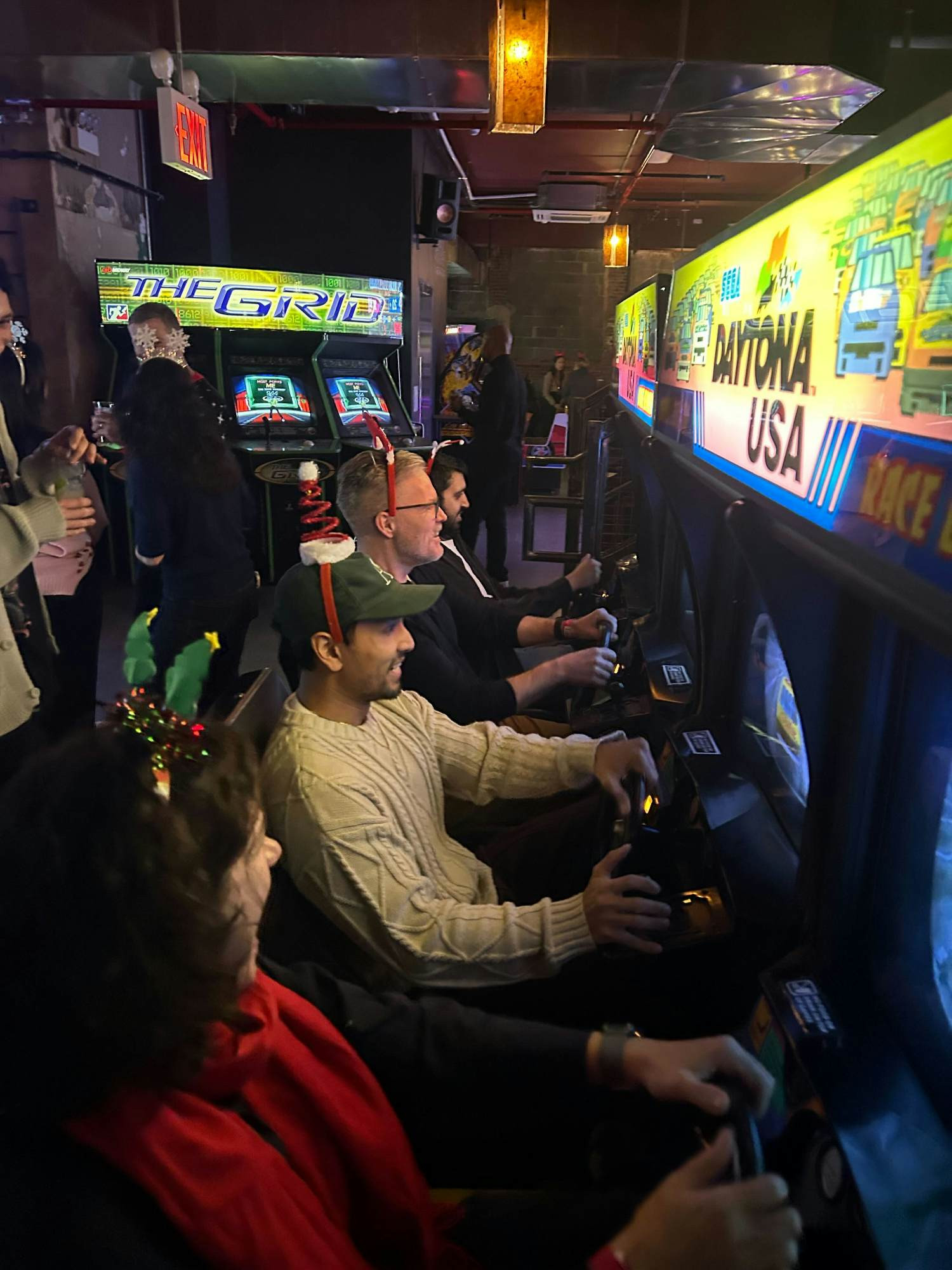 Holiday party action shot!