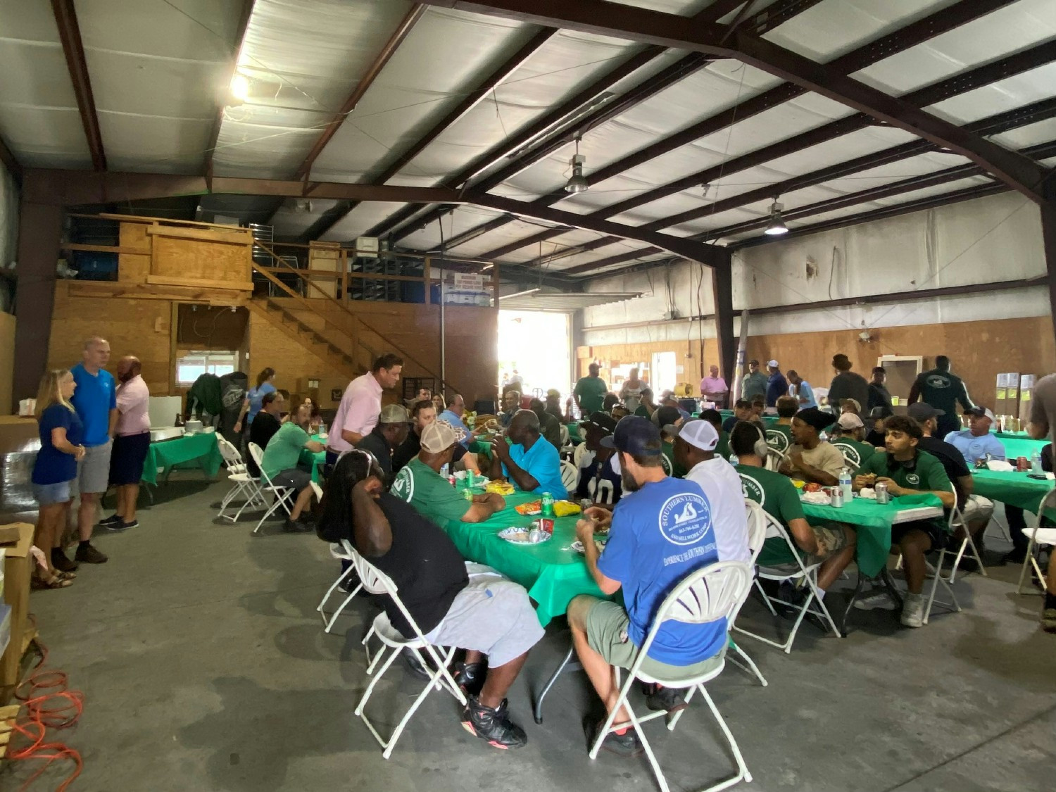 Hosting a retirement party with all 170 employees.
