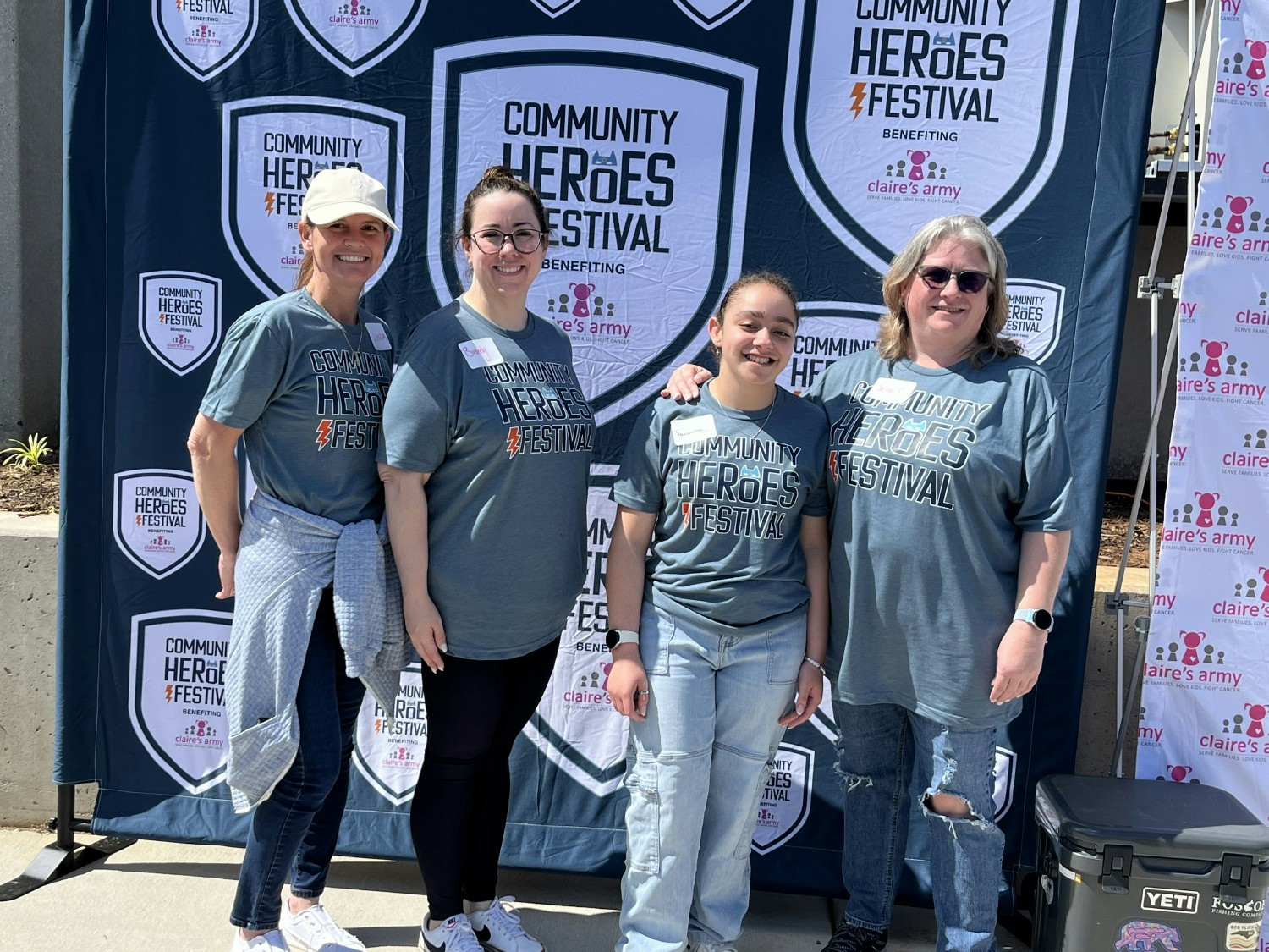 Volunteers at a local Community Heroes festival