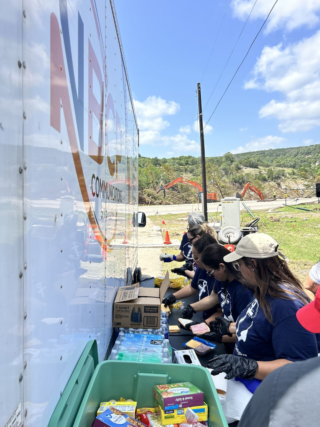 NBCP aiding Texas flood recovery with food, water, and community support for those impacted.