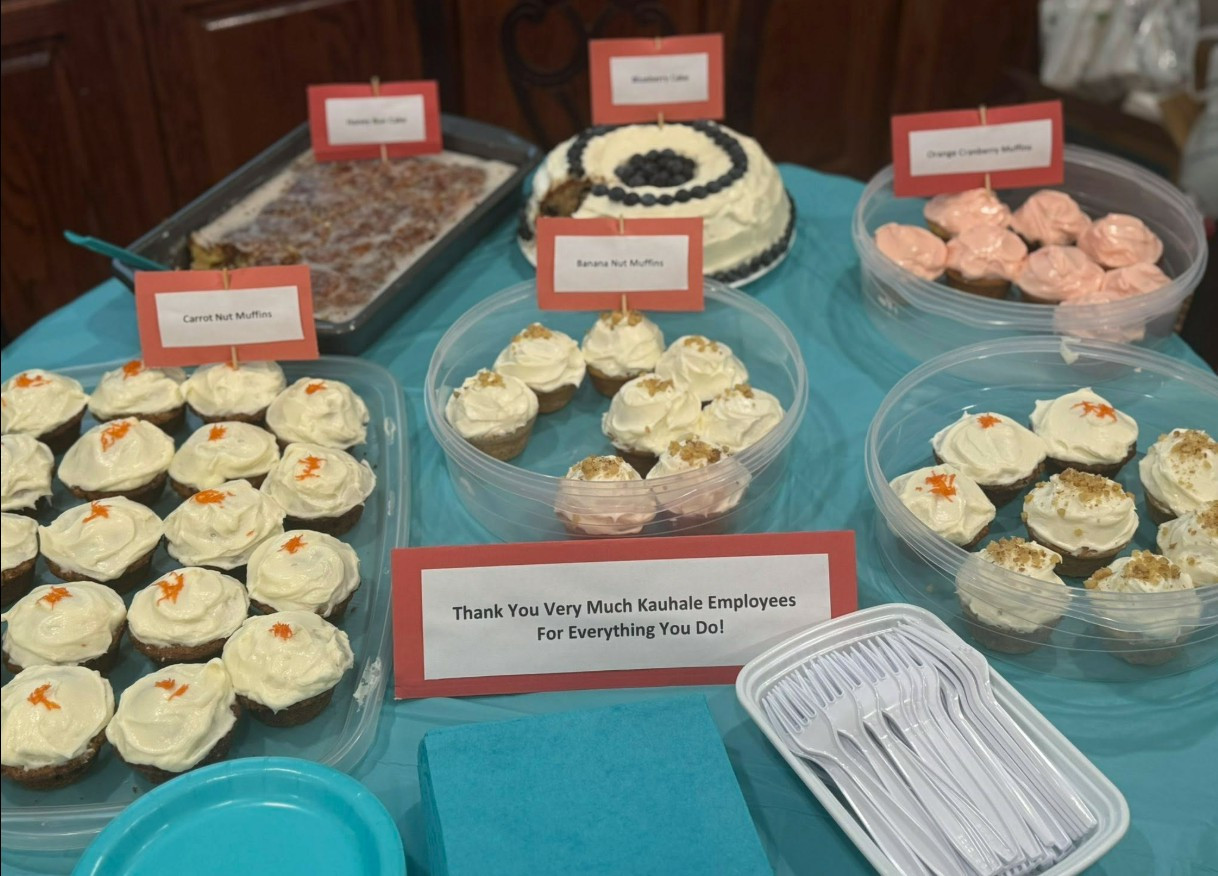 Homemade treats made for our staff at Kauhale Health Byrd Springs.