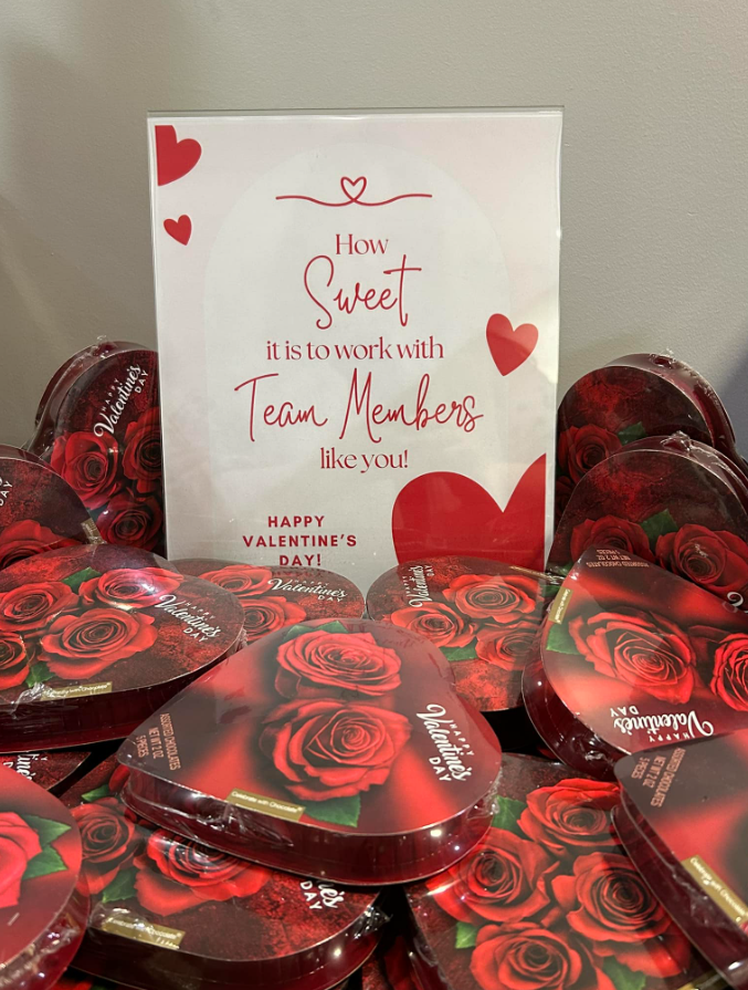Valentine's Day treats to show our appreciation to our dedicated team at Kauhale Health Pettigru.