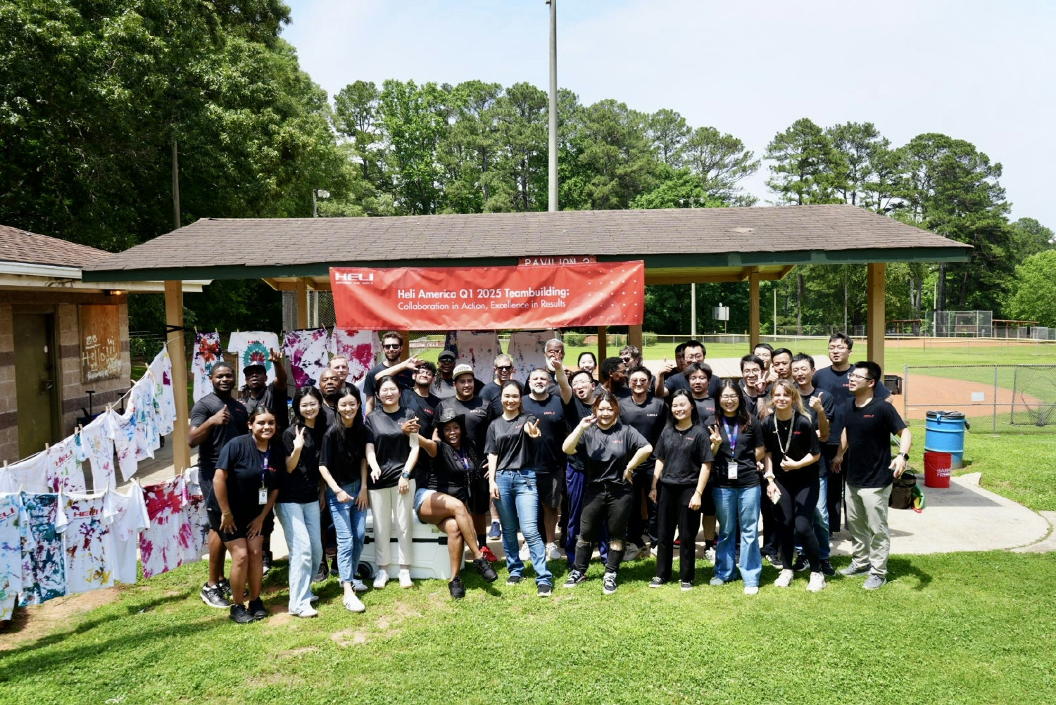 Quarterly teambuilding event with DIY tie-dye, relay games, and a catered lunch.
