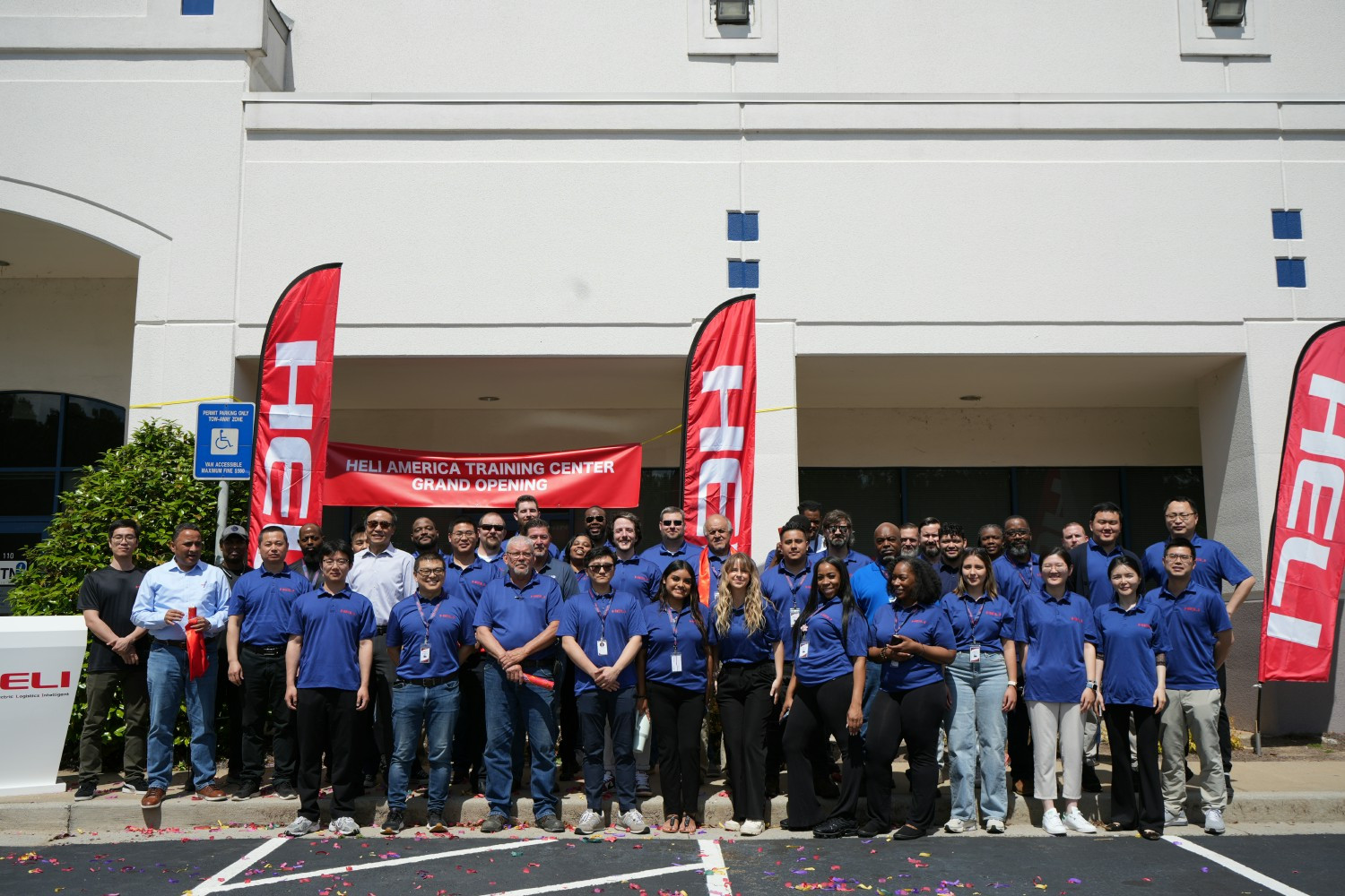 Employees celebrated the opening of the new Service & Training Center specializing in after-sales support.