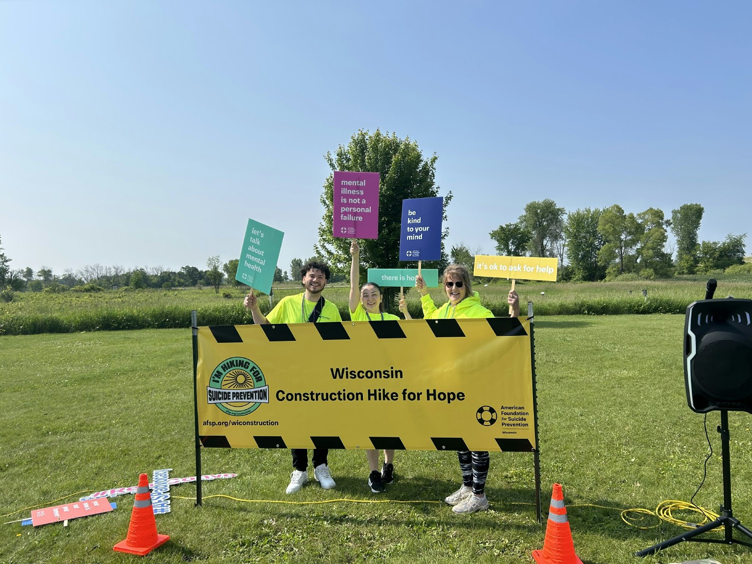 Volunteering event (Hike for Hope) 
Suicide prevention in Construction.