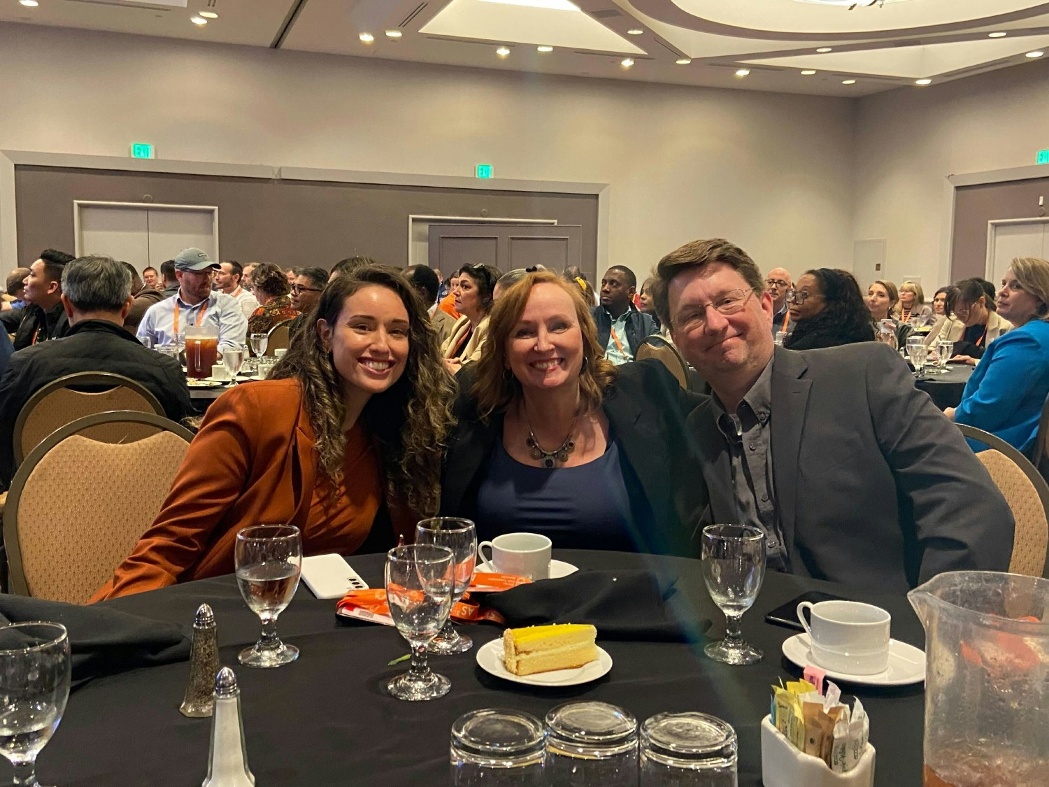 Members of the UZURV Marketing Team at an awards banquet for a winning outreach campaign to paratransit riders.