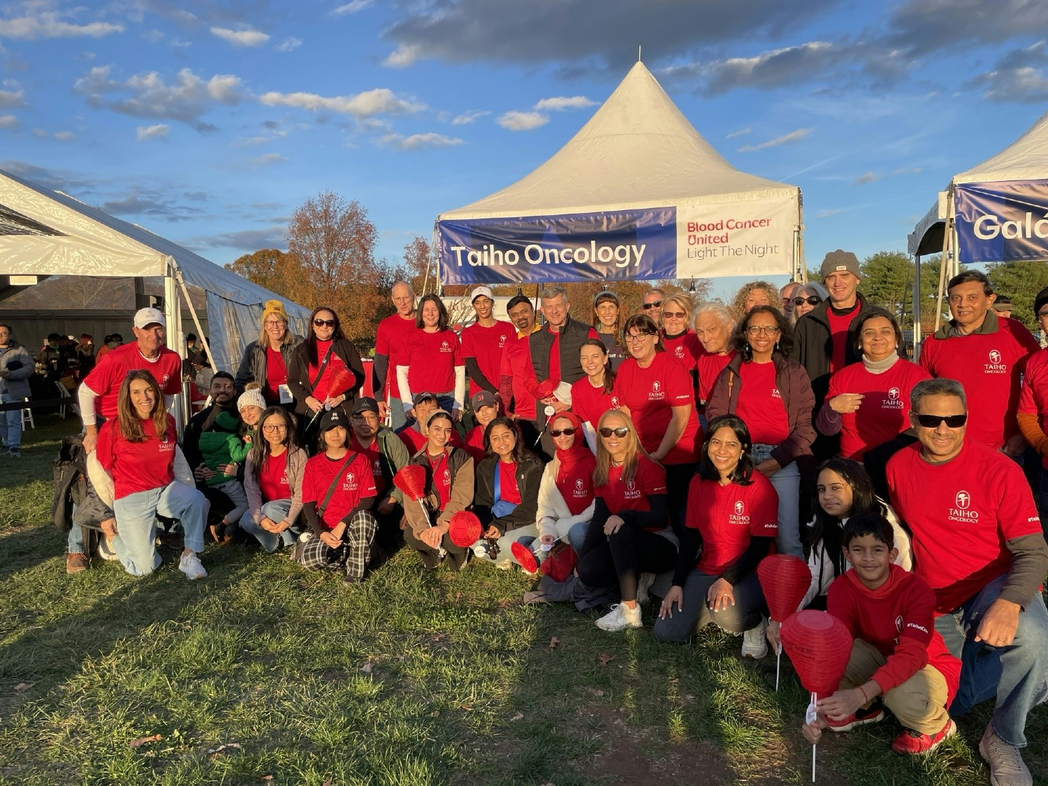 Taiho colleagues participating in Blood Cancer United's Light the Night event in West Windsor Township, N.J.